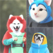 Gelukkige dieren in grappige kostuums #1 sticker (Voorkant)