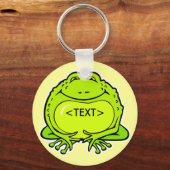 gelukkige dikke kikker, <TEXT> Sleutelhanger (Voorkant)