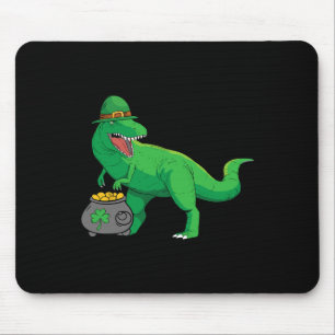 Gelukkige Dino-saurus St. Patrick's Dag Grappige T Muismat