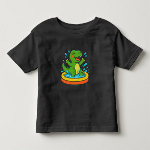 Gelukkige Dino Splash Kinder Shirts