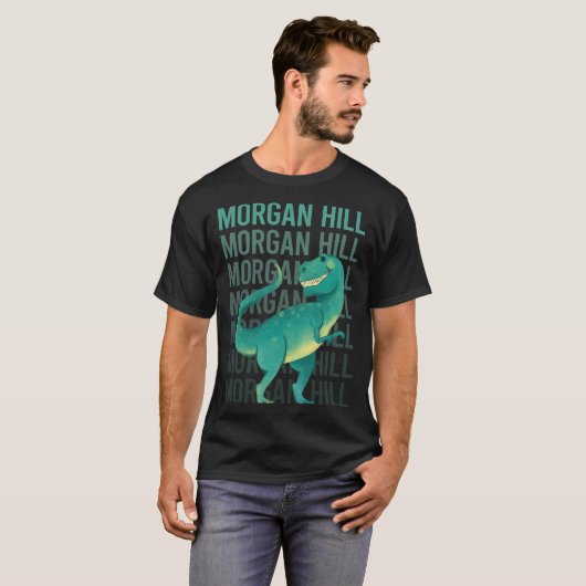 Gelukkige dinosaurus Morgan Hill T-shirt (Voorkant volledig)