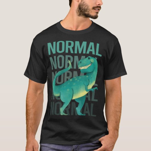 Gelukkige Dinosaurus Normaal T-shirt (Voorkant)