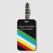 Gelukkige Disability Pride Month Bagagelabel (Voorkant (verticaal))