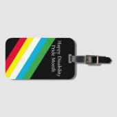 Gelukkige Disability Pride Month Bagagelabel (Voorkant (horizontaal))