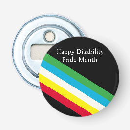 Gelukkige Disability Pride Month Button Flesopener