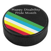 Gelukkige Disability Pride Month Hockey Puck (3/4)