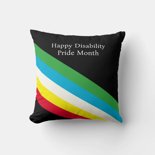 Gelukkige Disability Pride Month Kussen (Voorkant)