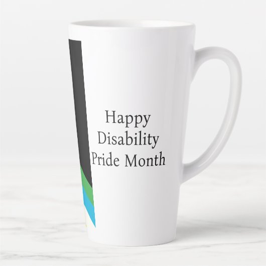 Gelukkige Disability Pride Month Latte Mok (Rechts)