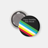 Gelukkige Disability Pride Month Magneet (Voorkant / Achterkant)