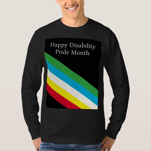Gelukkige Disability Pride Month T-shirt (Voorkant)