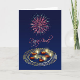 Gelukkige Diwali Ganesha Rangoli - Wenskaart Kaart
