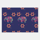 GELUKKIGE DIWALI INDIA INDISCHE OLIFANT MANDALA INPAKPAPIER VEL (Voorkant)