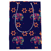 GELUKKIGE DIWALI INDIA INDISCHE OLIFANT MANDALA MEDIUM CADEAUZAKJE (Voorkant)