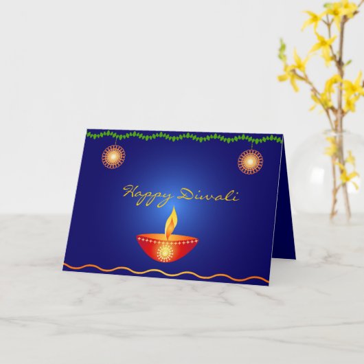 Gelukkige Diwali - Kaart (Gele Bloem)