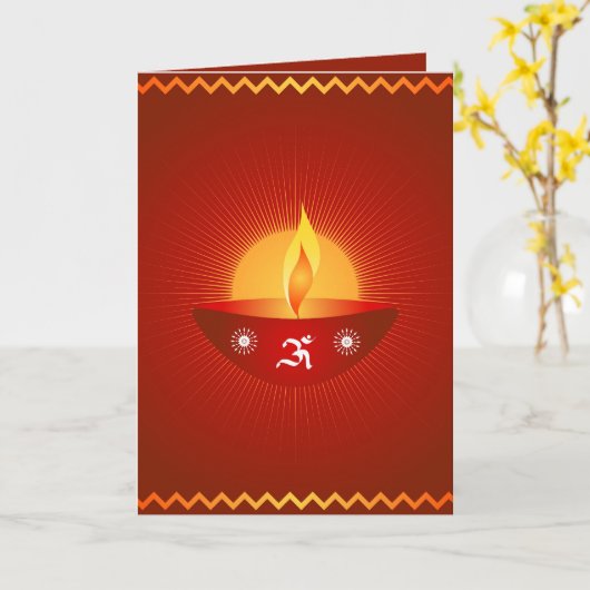 Gelukkige Diwali - Kaart (Gele Bloem)