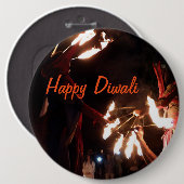 Gelukkige Diwali Kolossale Ronde Badge Ronde Button 6,0 Cm (Voorkant /achterkant)