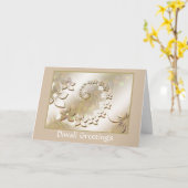 Gelukkige Diwali met bloemrol Kaart (Gele Bloem)