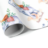 Gelukkige Diwali met Diya en Olifant Cadeaupapier (Rol Hoek)