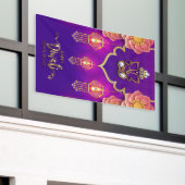 Gelukkige Diwali met Ganesh, Rangoli en Diya Spandoek (Buitenkant Gebouw)