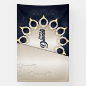 Gelukkige Diwali met Rangoli en Diya Spandoek (Verticaal)