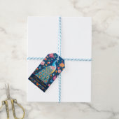 Gelukkige Diwali Peacock & Bloemen Cadeaulabel (Met Touw)