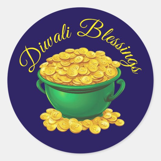 Gelukkige Diwali Ronde Sticker (Voorkant)