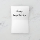 Gelukkige dochters dag si.ple minimaal voeg naam t kaart (Binnen)