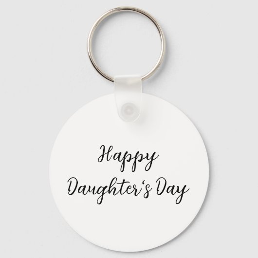 Gelukkige dochters dag si.ple minimaal voeg naam t sleutelhanger (Voorkant)