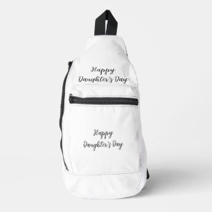 Gelukkige dochters dag si.ple minimaal voeg naam t sling bag