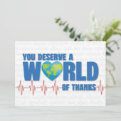 Gelukkige Dokterdag Je verdient een wereld vol dan Kaart (Staand voorkant)