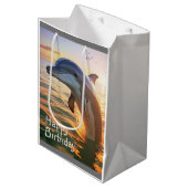 Gelukkige Dolfijn Gift Bag Medium Cadeauzakje (Voorkant Gekanteld)