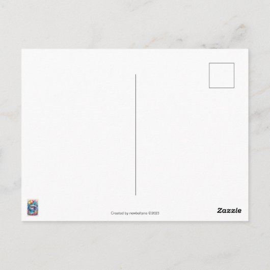 Gelukkige dolfijn lachend & vieren | KAART (Achterkant)