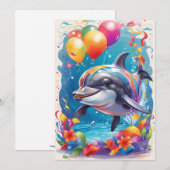 Gelukkige dolfijn lachend & vieren | KAART (Voorkant / Achterkant)