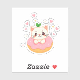 Gelukkige Donut Kitty Sticker