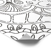 Gelukkige Doodles: Herfst Kleurplaat Poster (Hoek)