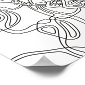 Gelukkige Doodles: Kleurplaat Avocadoland Poster (Hoek)