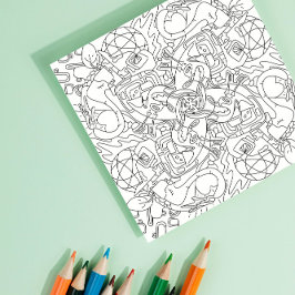 Gelukkige Doodles: Kleurplaat rond de Wereld Poster