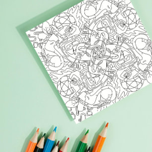 Gelukkige Doodles: Kleurplaat rond de Wereld Poster