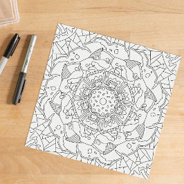 Gelukkige Doodles: Kleurrijke Kleurplaat Poster