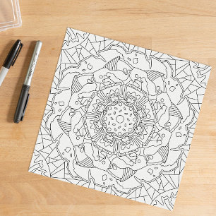 Gelukkige Doodles: Kleurrijke Kleurplaat Poster