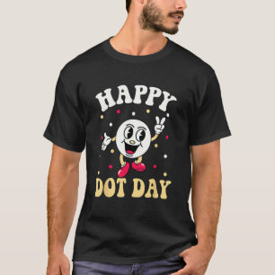 Gelukkige Dot-dag Hippie retro stijl Smile Face Gr T-shirt