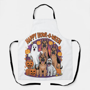Gelukkige Duitse Herders Halloween Schort