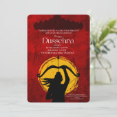 Gelukkige Dussehra-vieringsuitnodiging Kaart (Staand voorkant)