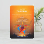 Gelukkige Dussehra-vieringsuitnodiging Kaart (Staand voorkant)