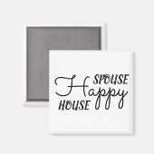 Gelukkige echtgenoot, Happy House Magneet (Voorkant / Achterkant)