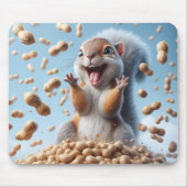 Gelukkige eekhoorn in een stapel pinda's muismat (Voorkant)