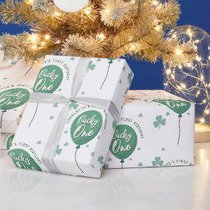 Gelukkige Eén 1e Verjaardag St. Patrick's Day Klav Cadeaupapier