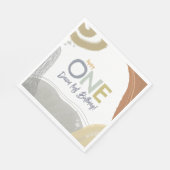 Gelukkige Één Eerste Verjaardagsjongen Papier Serv Servet (Hoek)