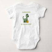 Gelukkige Eén St. Patrick's Dag Dinosaurus Bodywar Romper (Achterkant)
