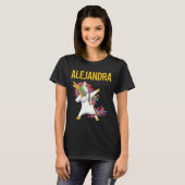 Gelukkige Eenhoorn - Alejandra Naam T-shirt (Voorkant volledig)
